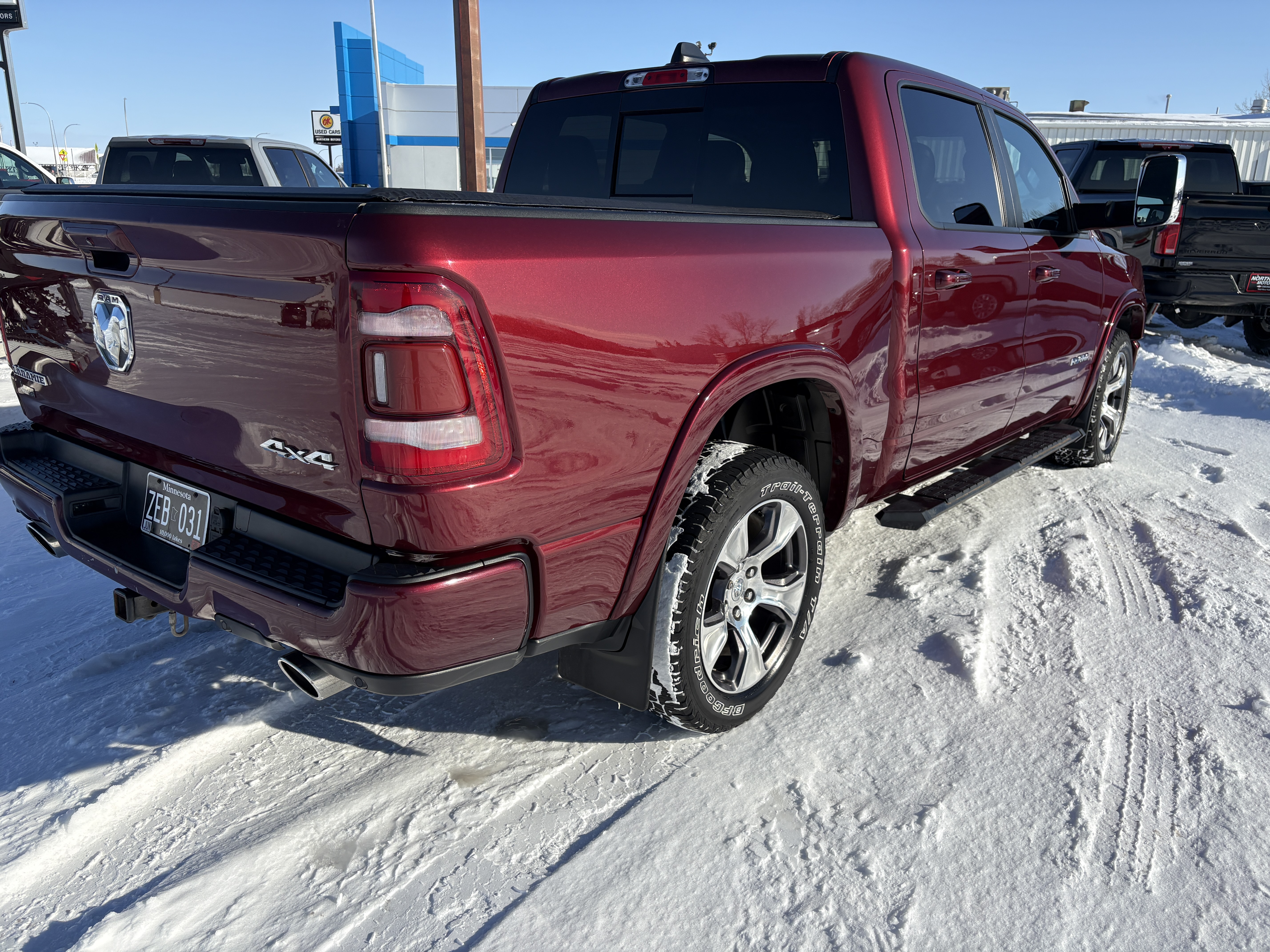 Used 2019 RAM Ram 1500 Pickup Laramie with VIN 1C6SRFJT6KN555008 for sale in Thief River Falls, Minnesota