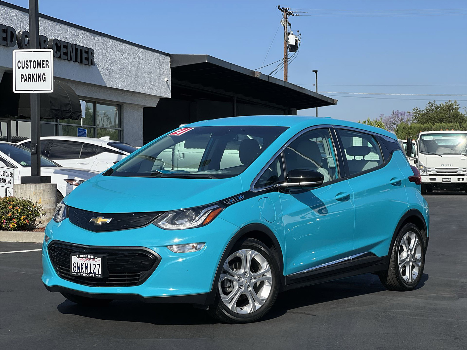 Used 2021 Chevrolet Bolt EV LT with VIN 1G1FY6S04M4103075 for sale in Covina, CA