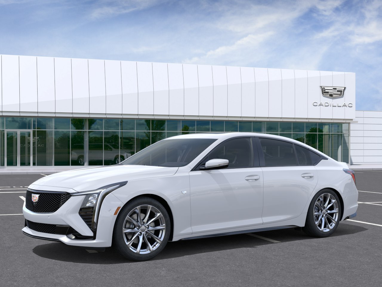 White 2026 Cadillac CT5 Sedan Rear-Wheel Drive Automatic