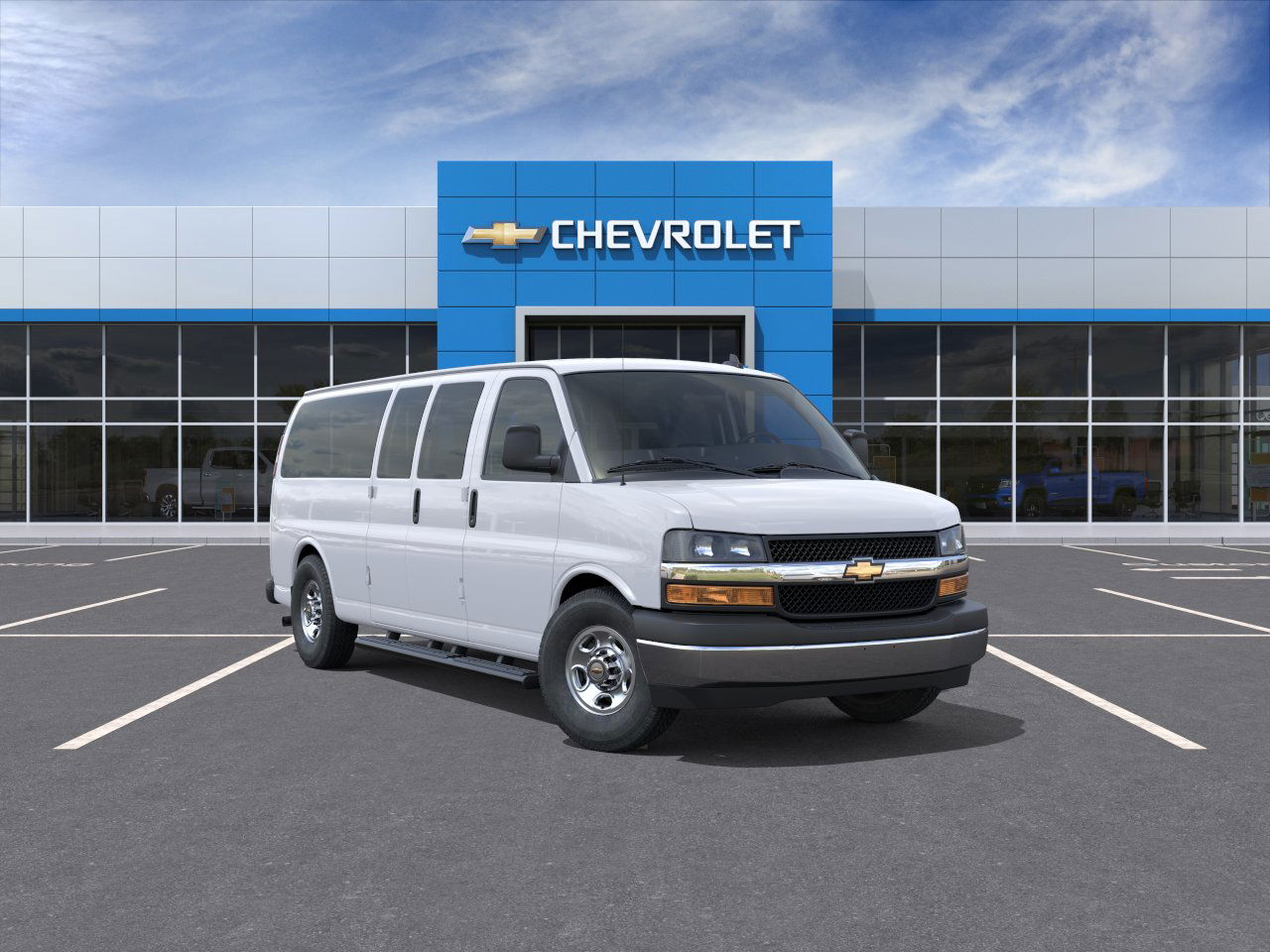 Summit White 2026 Chevrolet Express 3500 LT Extended RWD Van Rear-Wheel Drive