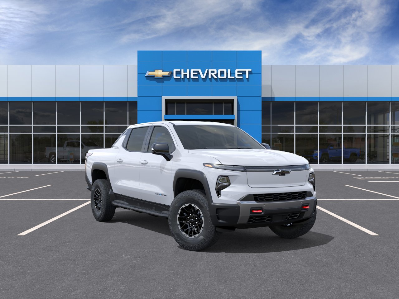Polar White Tricoat 2026 Chevrolet Silverado EV Pickup Truck All-Wheel Drive