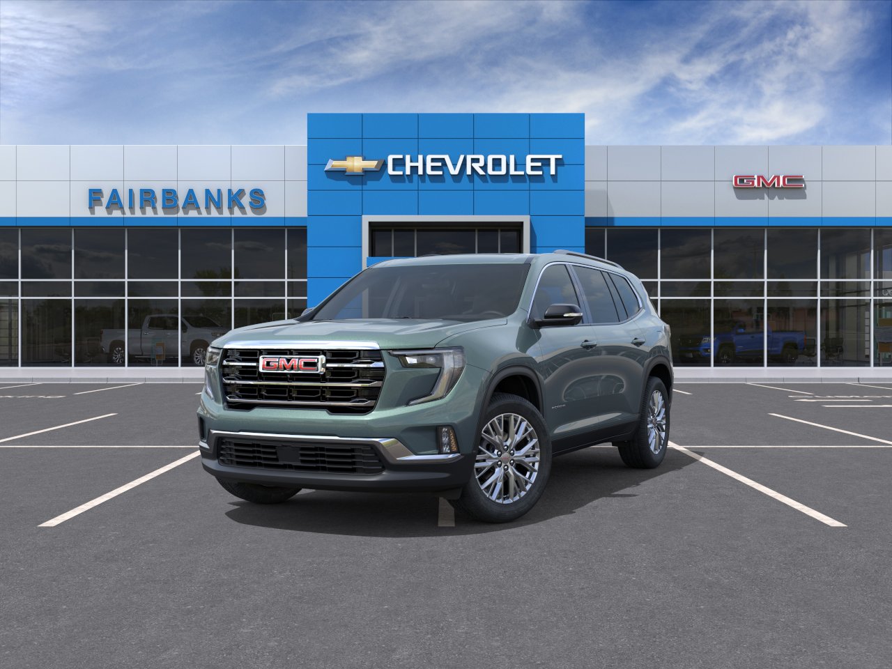 New 2027 Trailstone Green Metallic GMC Elevation image 8