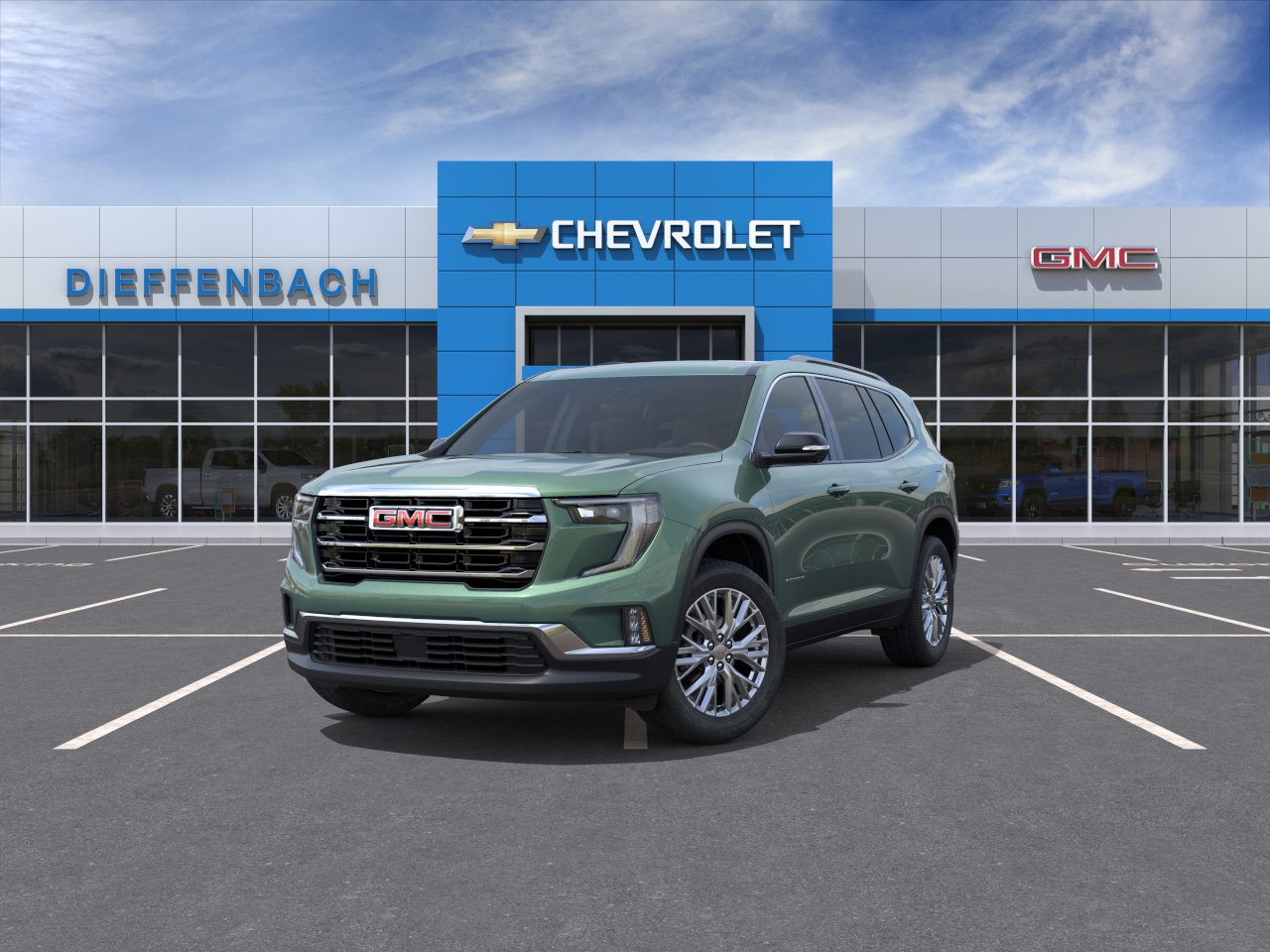 New 2027 Trailstone Green Metallic GMC Elevation image 8