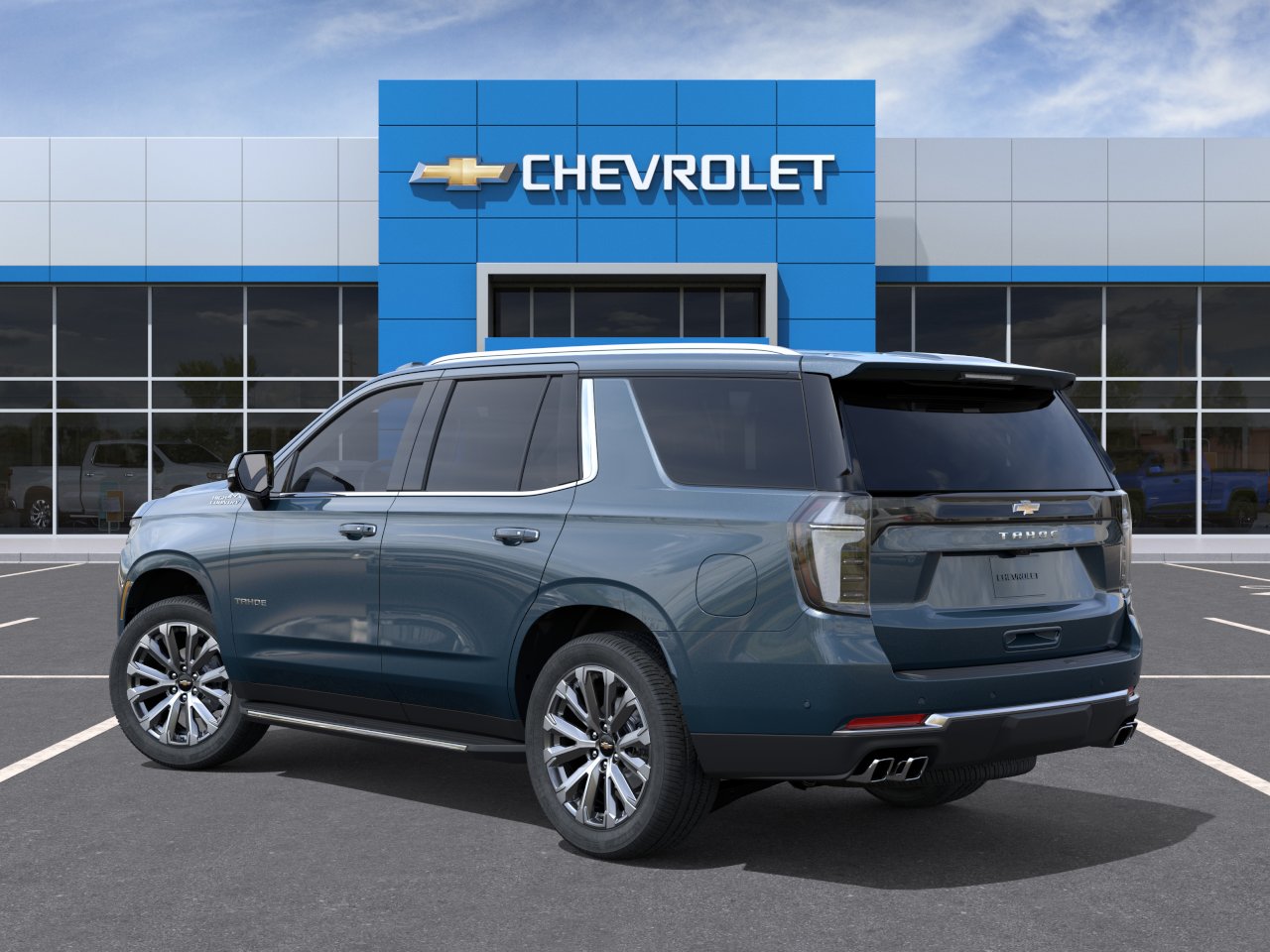 Used 2025 Lakeshore Blue Metallic Chevrolet High Country image 3