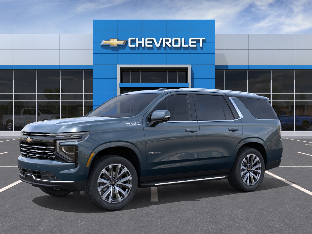 Used 2025 Lakeshore Blue Metallic Chevrolet High Country image 2