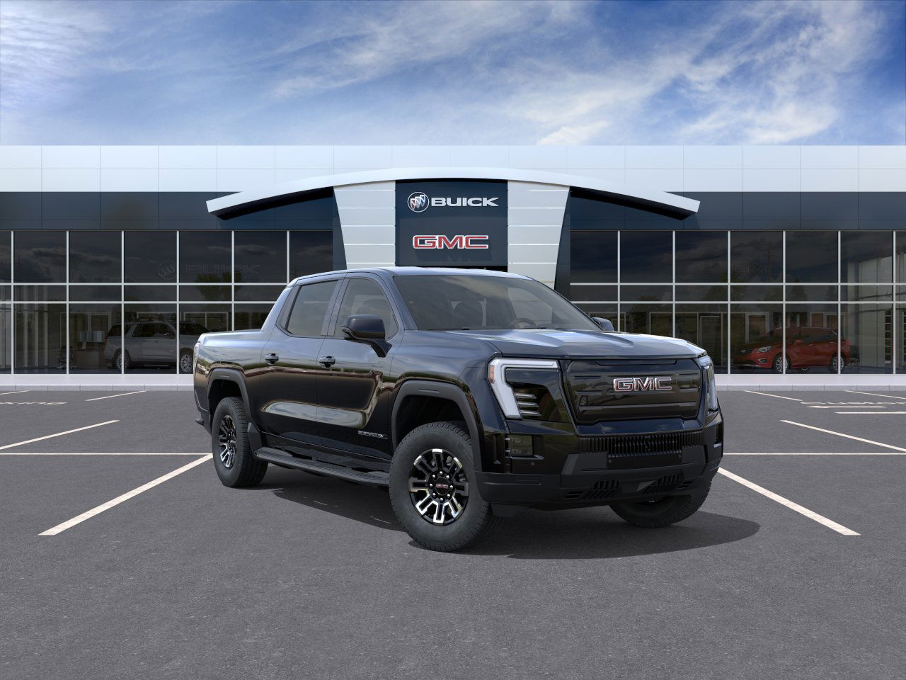 Onyx Black 2026 GMC Sierra EV Elevation Crew Cab (Standard Range) e4WD Pickup Truck All-Wheel Drive