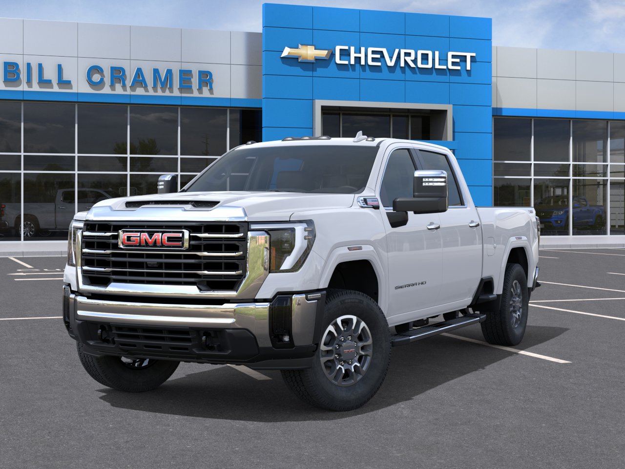 New 2026 Glacier White Tricoat GMC SLT image 55