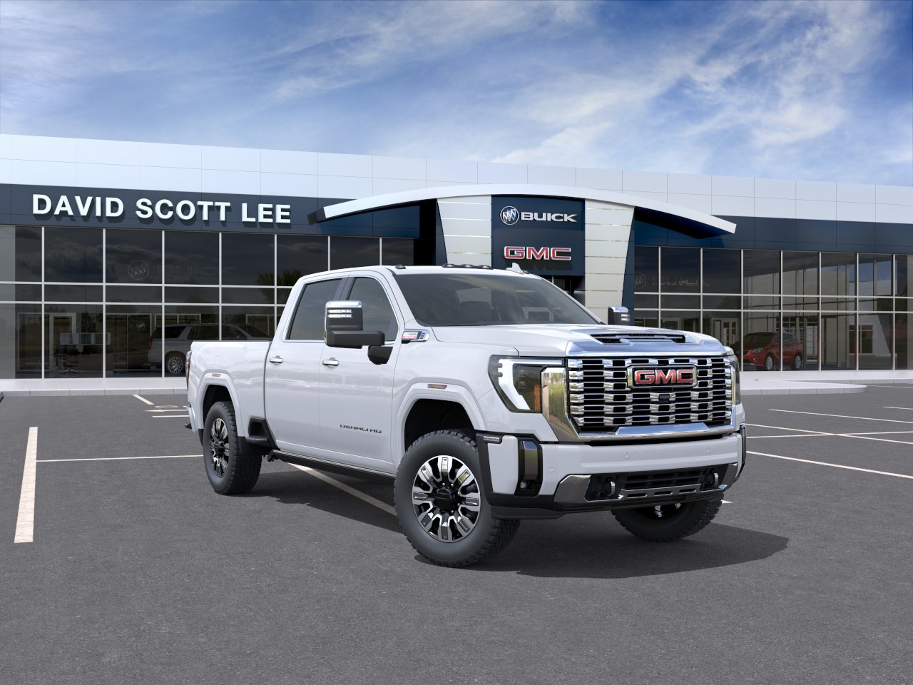 Summit White 2026 GMC Sierra 2500HD Denali Crew Cab 4WD Pickup Truck Four-Wheel Drive Automatic