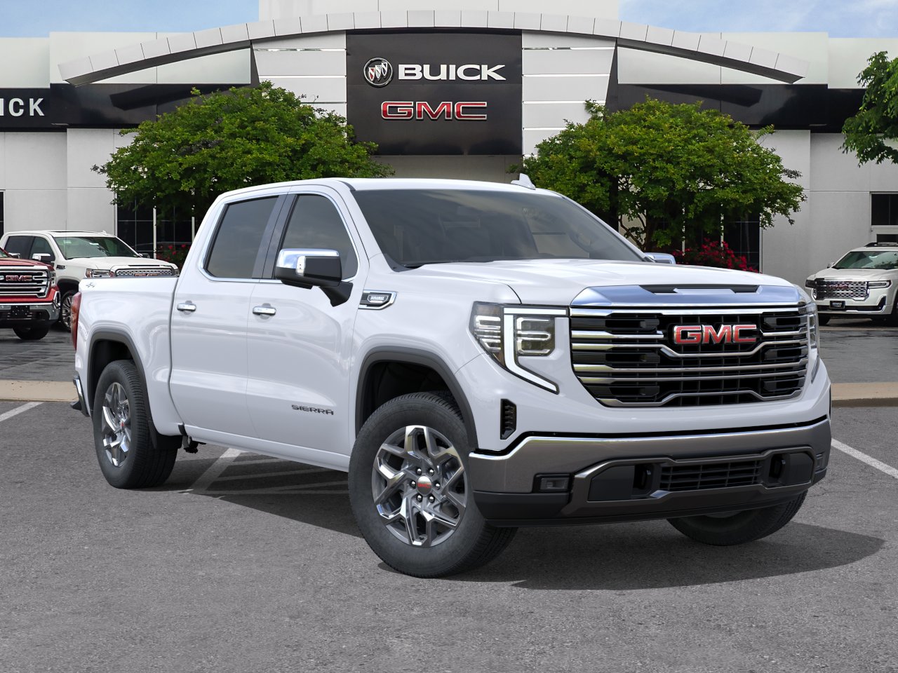 New 2026 Glacier White Tricoat GMC SLT image 33