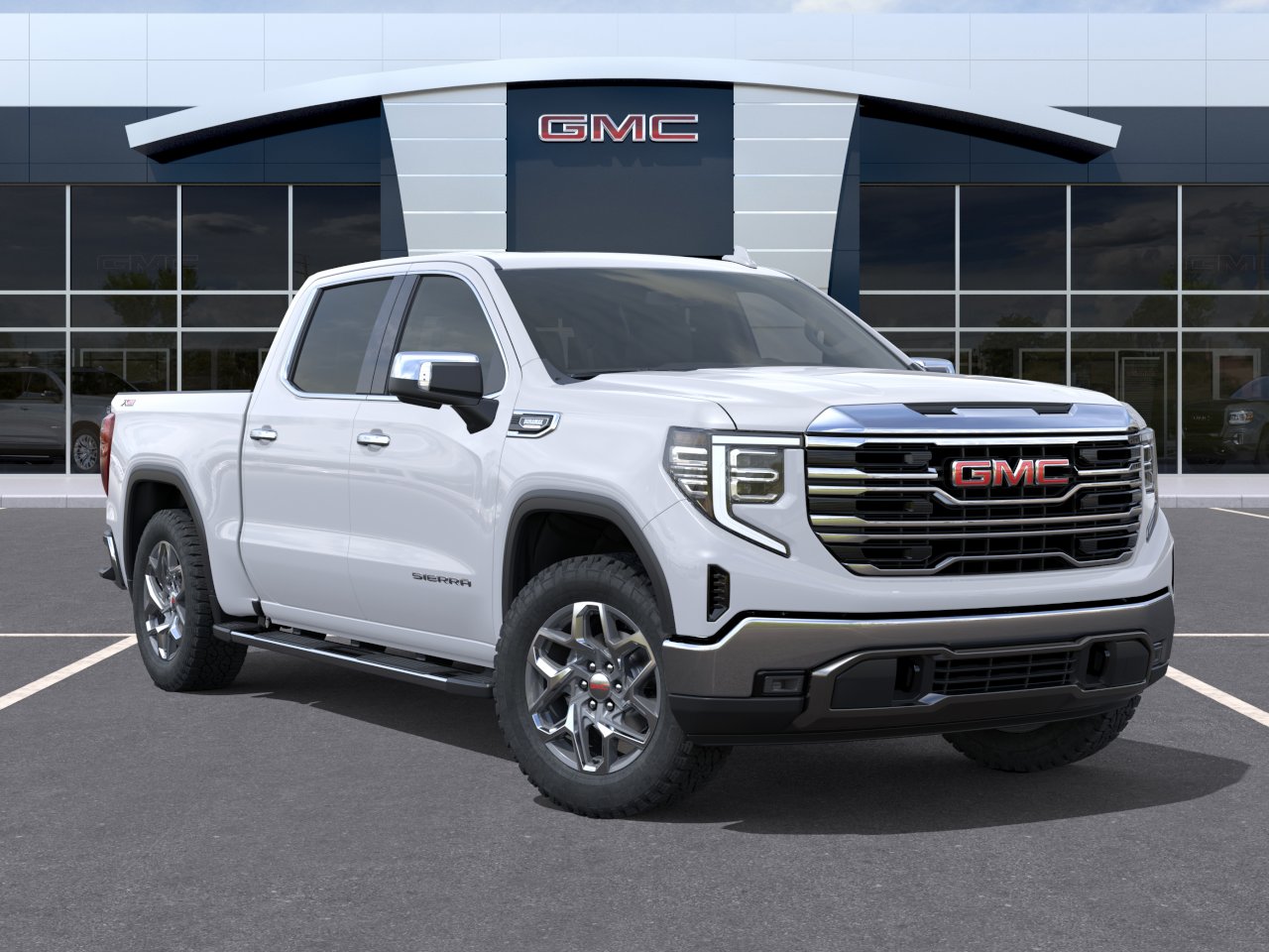New 2026 Glacier White Tricoat GMC SLT image 7