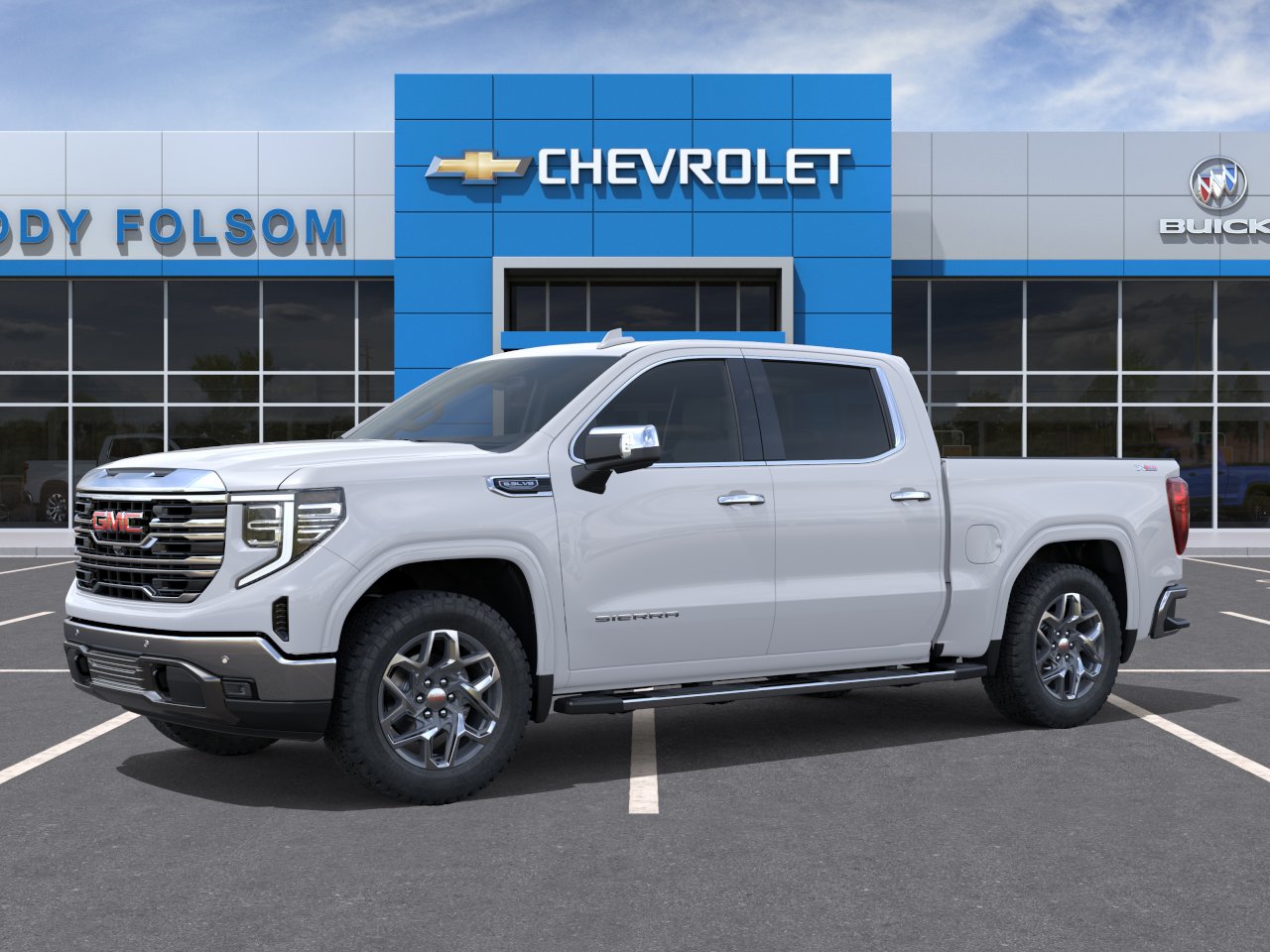 New 2026 Glacier White Tricoat GMC SLT image 2