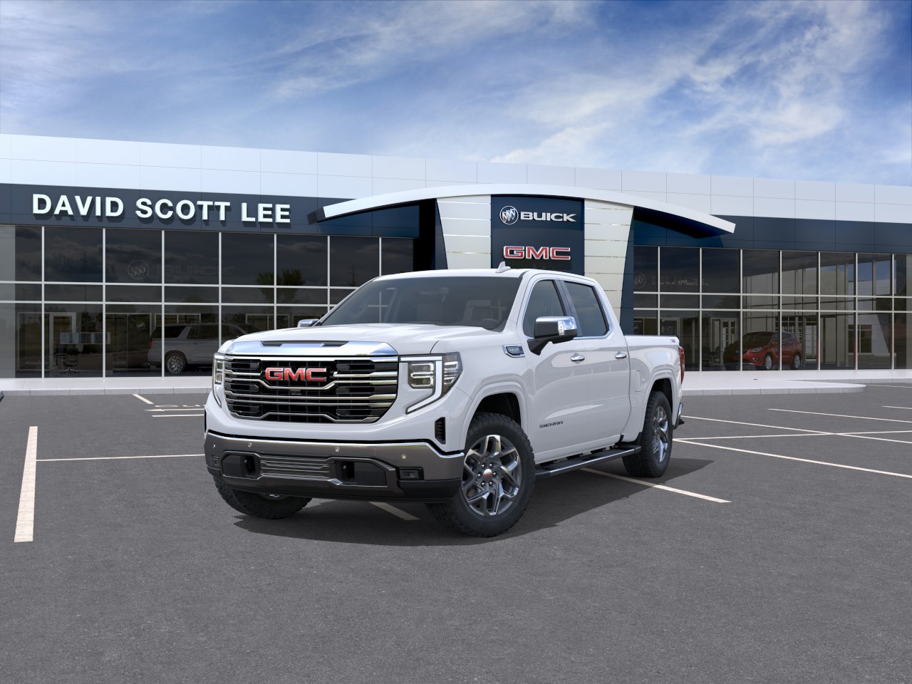 New 2026 Glacier White Tricoat GMC SLT image 8