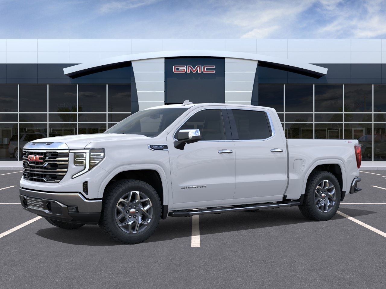 New 2026 Glacier White Tricoat GMC SLT image 2