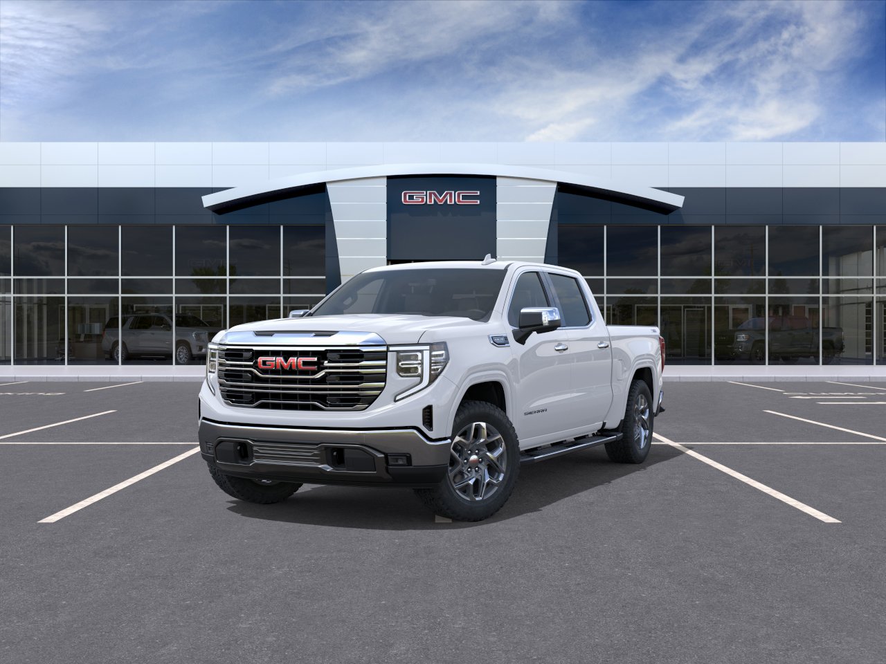 New 2026 Glacier White Tricoat GMC SLT image 8