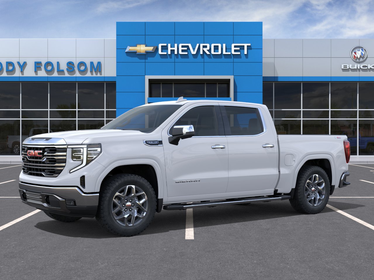 New 2026 Glacier White Tricoat GMC SLT image 2