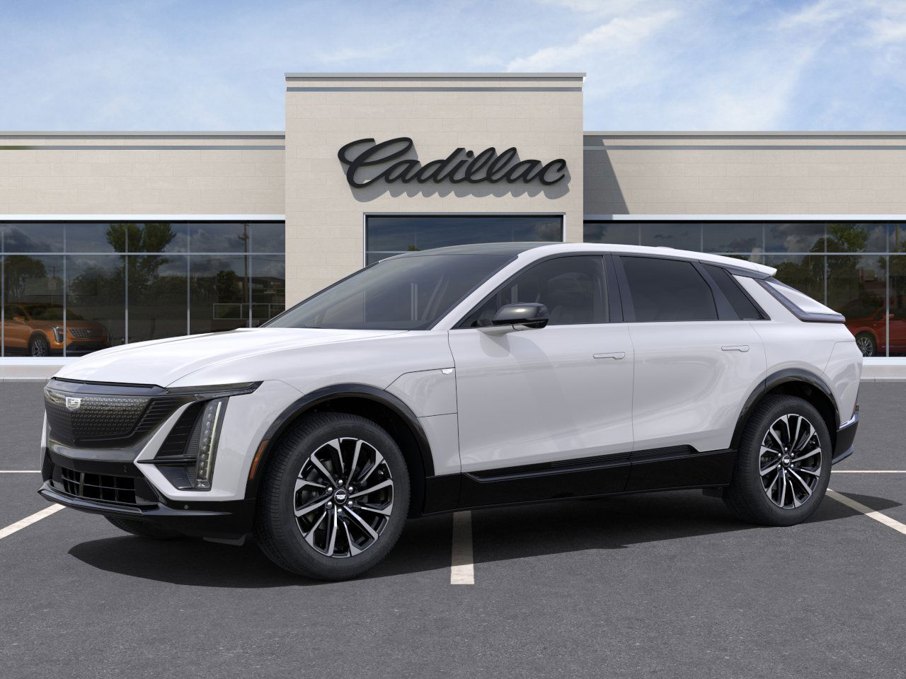New 2025 Crystal White Tricoat Cadillac Sport 1 image 2