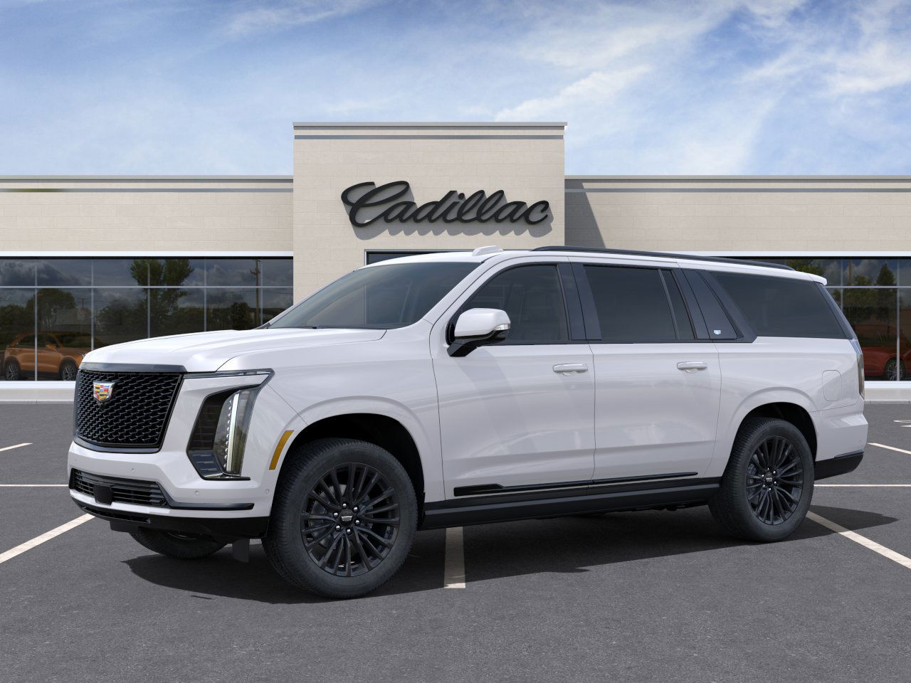 New 2025 Crystal White Tricoat Cadillac Sport Platinum image 2