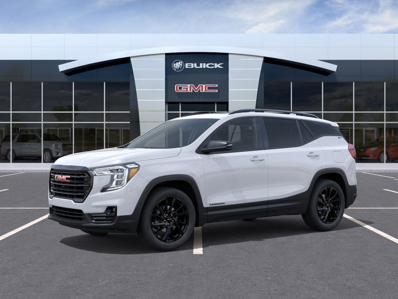 New 2024 Summit White GMC SLT image 2