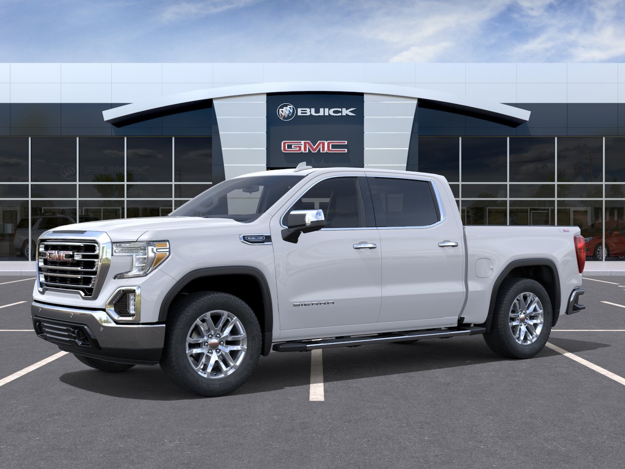Used 2021 SUMMIT WHITE GMC SLT image 34