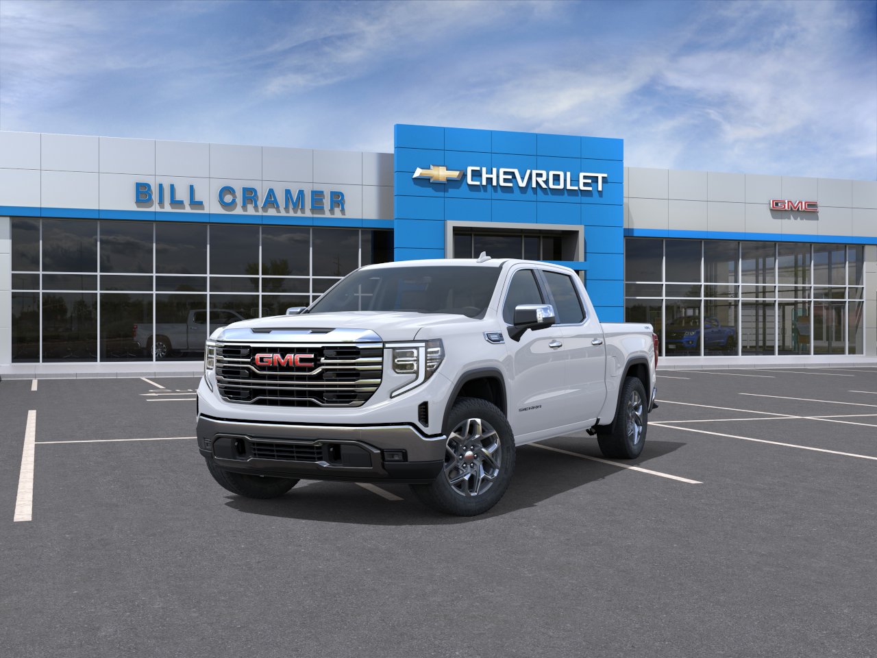 New 2026 Glacier White Tricoat GMC SLT image 47
