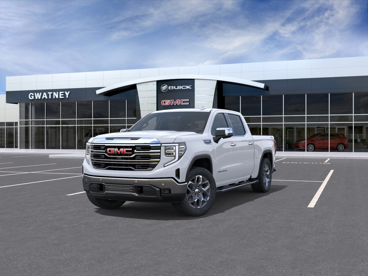 New 2026 Glacier White Tricoat GMC SLT image 32