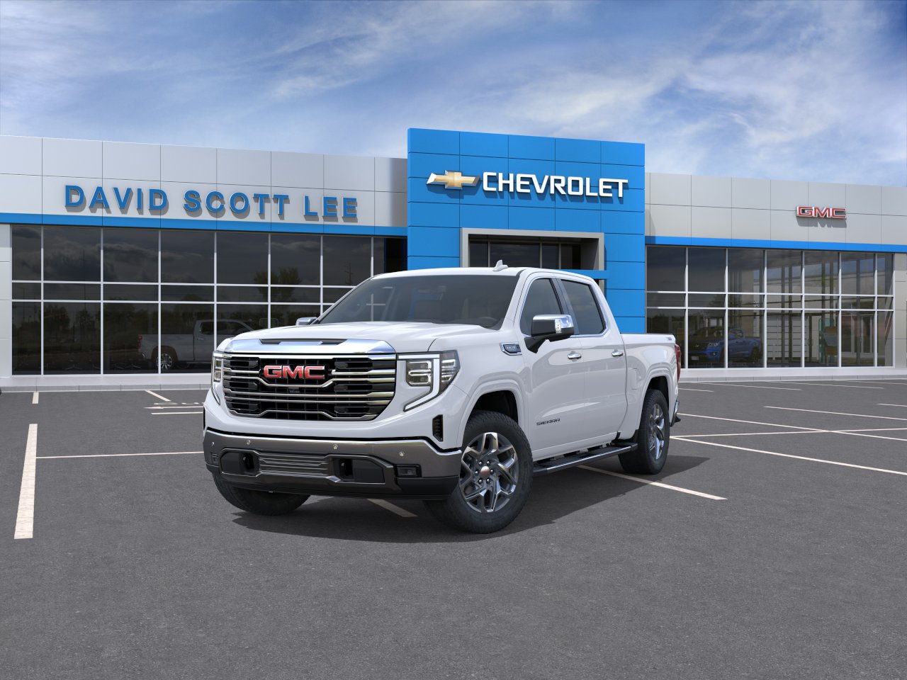 New 2026 Glacier White Tricoat GMC SLT image 8