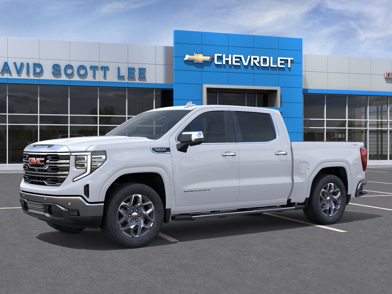 New 2026 Glacier White Tricoat GMC SLT image 2