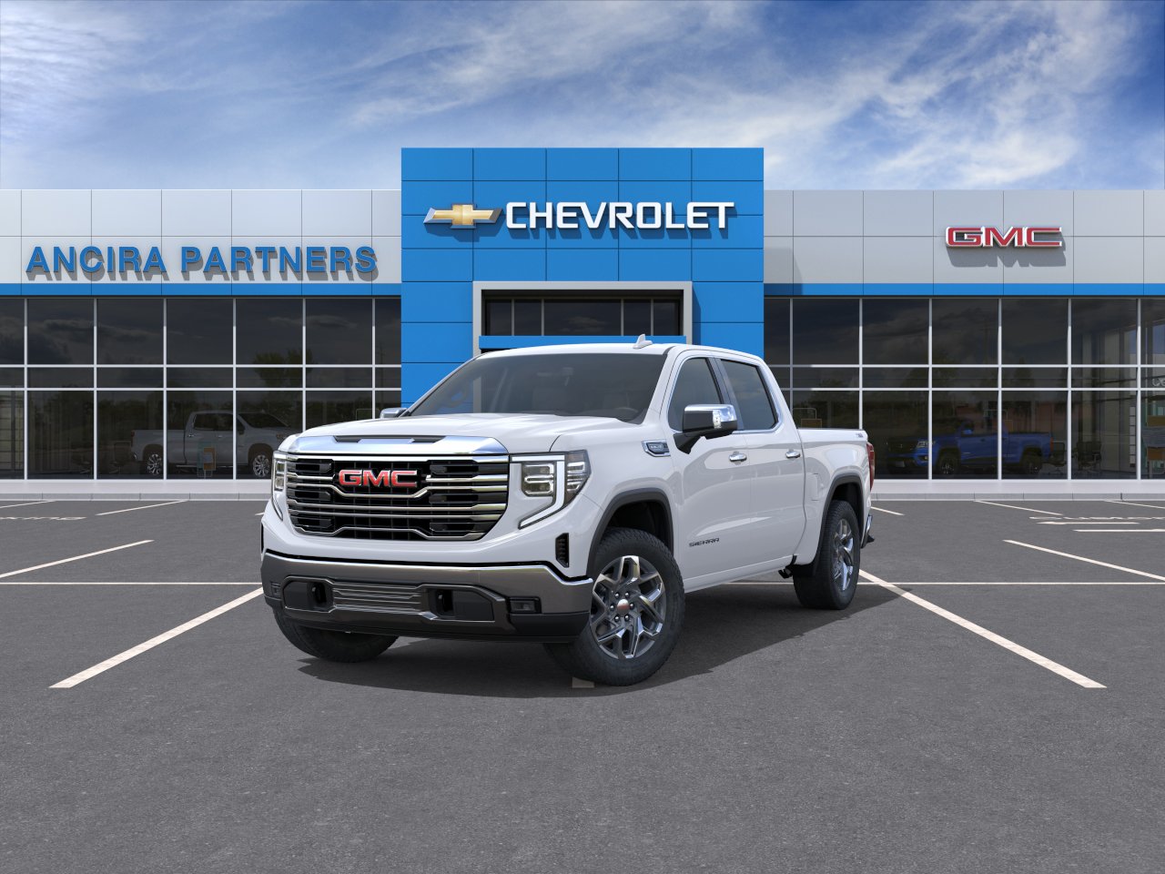 New 2026 Glacier White Tricoat GMC SLT image 8
