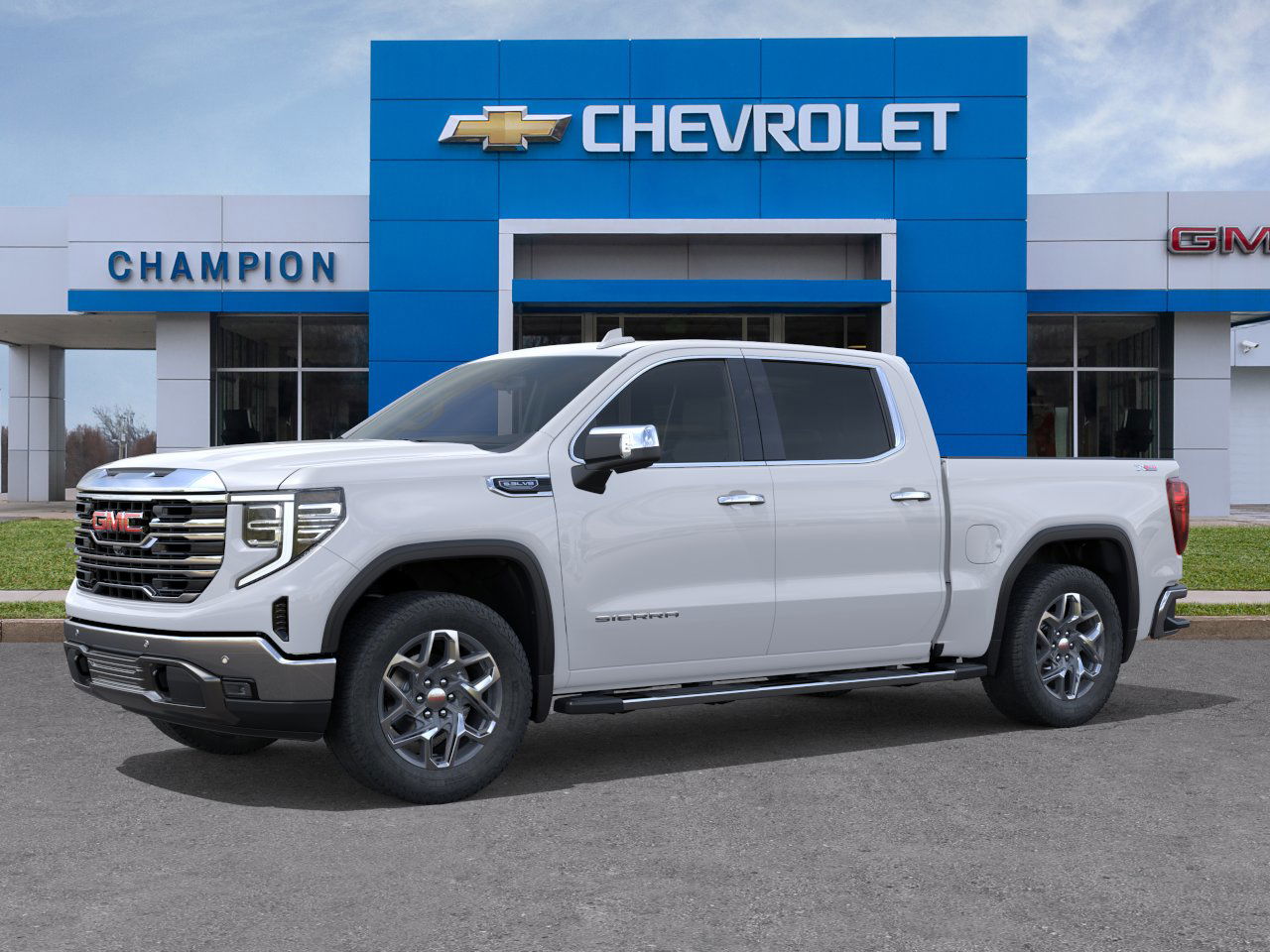 New 2026 Glacier White Tricoat GMC SLT image 2