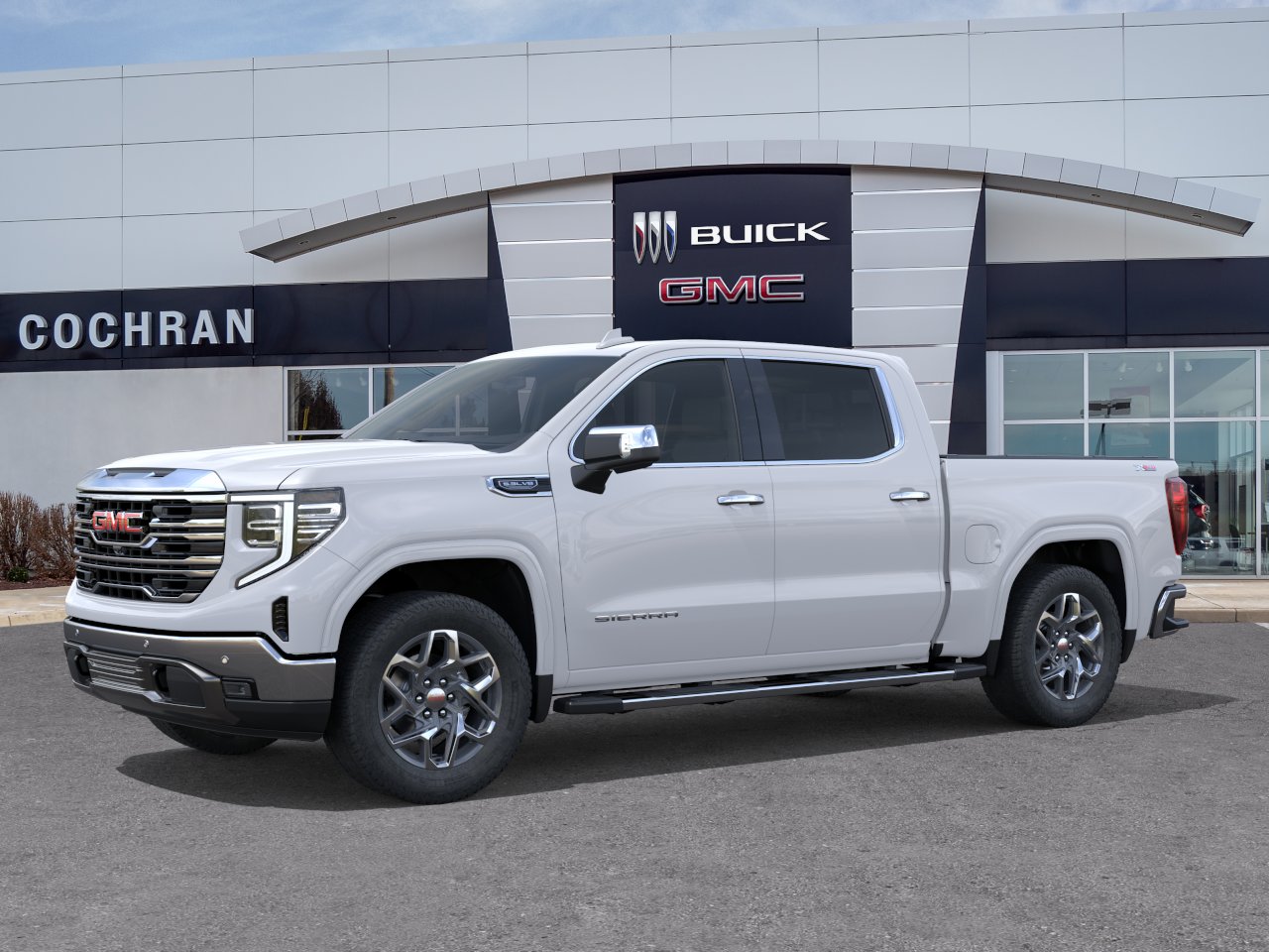 New 2026 Glacier White Tricoat GMC SLT image 2