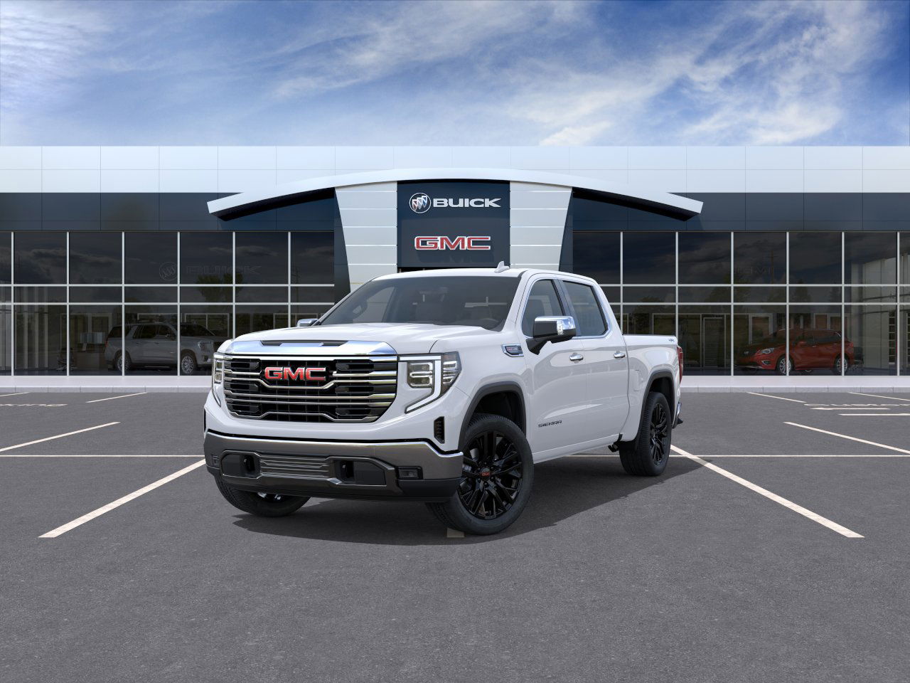 New 2026 Glacier White Tricoat GMC SLT image 8