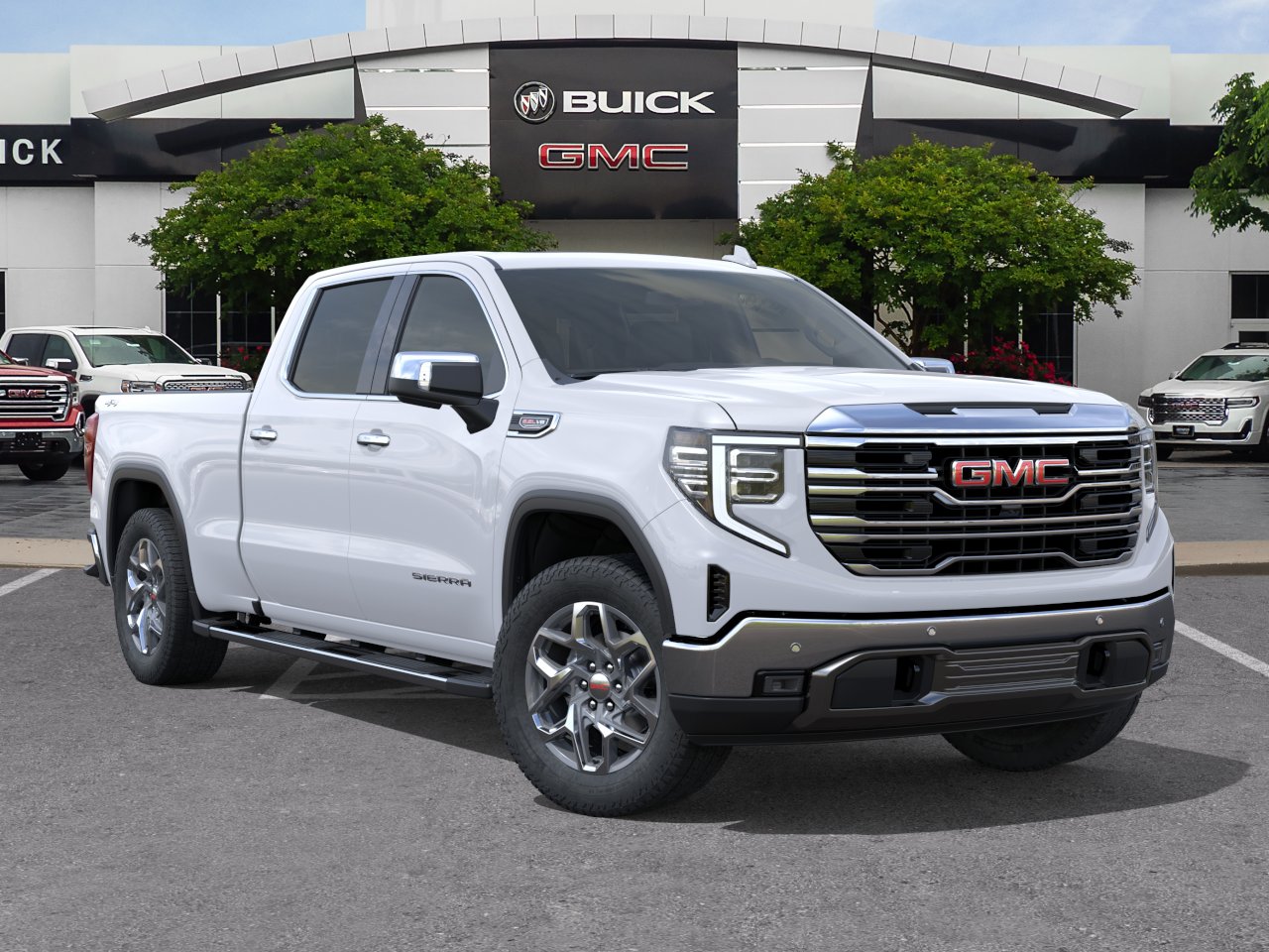 New 2026 Glacier White Tricoat GMC SLT image 32